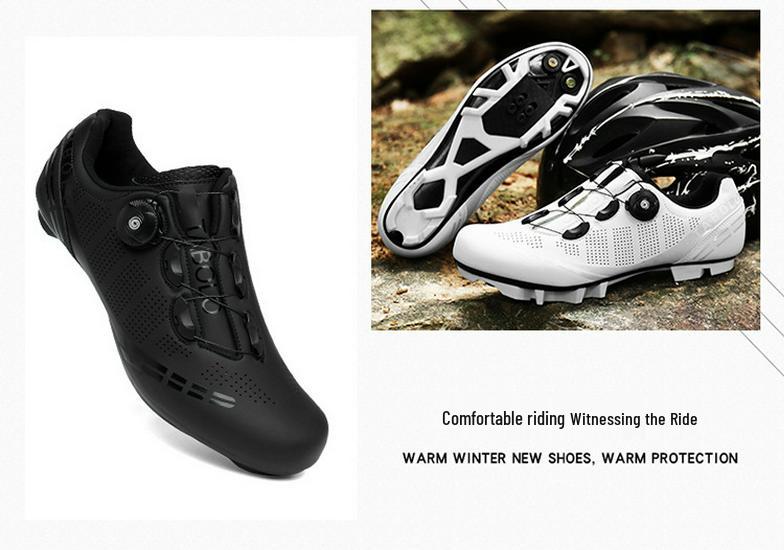 Unisex Mountain and Road Cycling Shoes with Hard Soles and Lock System