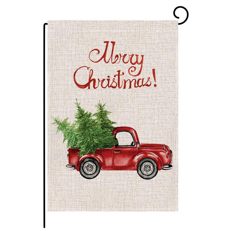 New Double-Sided Christmas Watercolor Garden Flag: Festive Design for Holiday Atmosphere