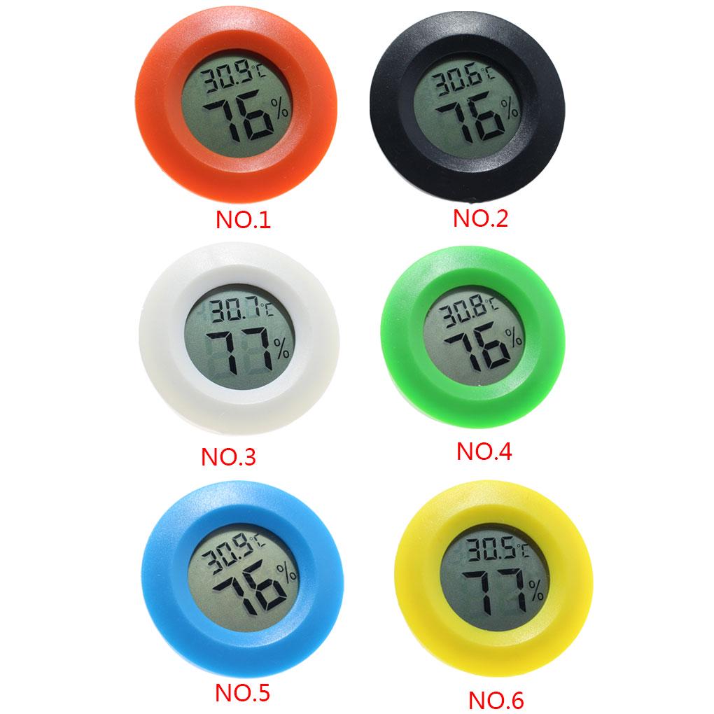 Round Thermometer Wireless Electronic Station Digital Hygrometer Operated Outdoor Camping Temperature Living