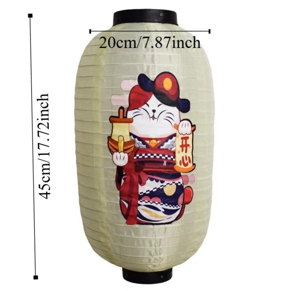 10 Inch Japanese Lantern Lucky Cat Ladies Painting Chandelier Folk Decor Picture Design Pendant Light Waitress Figure