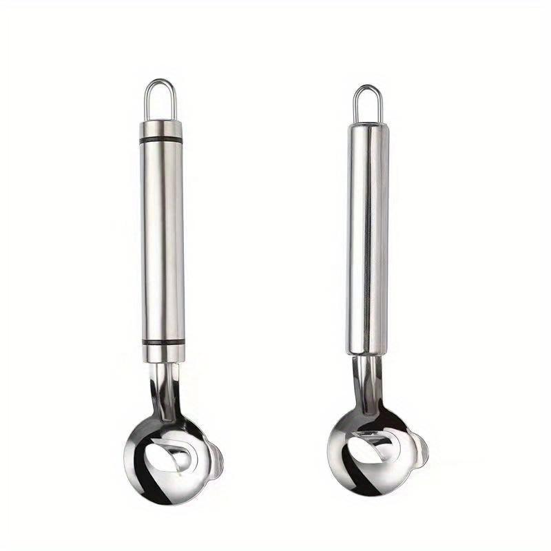 2 Pcs Cactus Thorn Remover, Cactus Peeler Tool, 7.3in Spoon Knife Sliced Noodle Cutting Knife with Hole for Kitchen Cooking Cactus Noodle