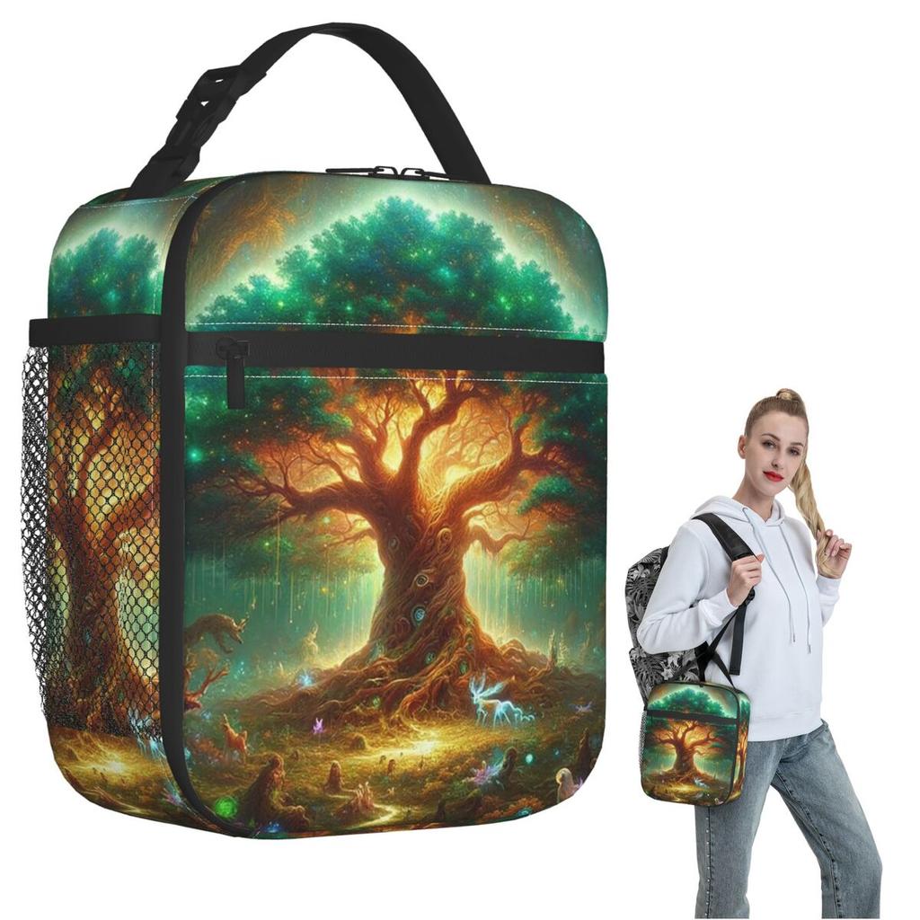 Enchanted Tree Of Life Insulated Lunch Bag for Women Children Portable Food Boxes Thermal Lunch Box Tote