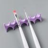Portable Silicone Showing Shelf UV Gel Brush Display Makeup Organizer Nail Pen Holder Makeup Painting Pen Rest
