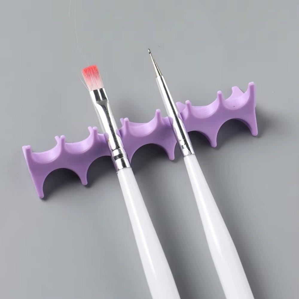 Portable Silicone Showing Shelf UV Gel Brush Display Makeup Organizer Nail Pen Holder Makeup Painting Pen Rest