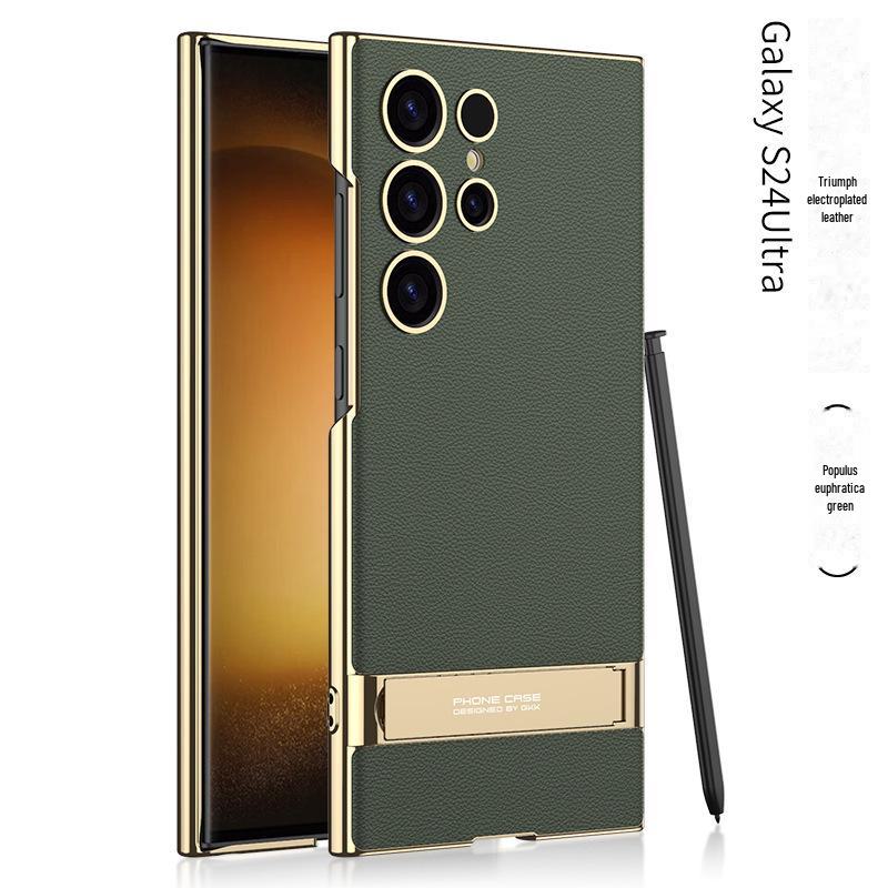 

Чехол и держатель для телефона Samsung S24/S25 из ультра-гальванизированной кожи S24Ultra (No Pen)