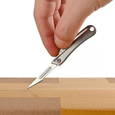 1 Set Artwork Cutter High Hardness Sharp Anti-rust Foldable Multipurpose Express Package Pocket Cutter Outdoor Supplies