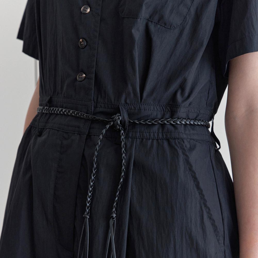 Elssibeui V-Neck Button Jumpsuit_Black