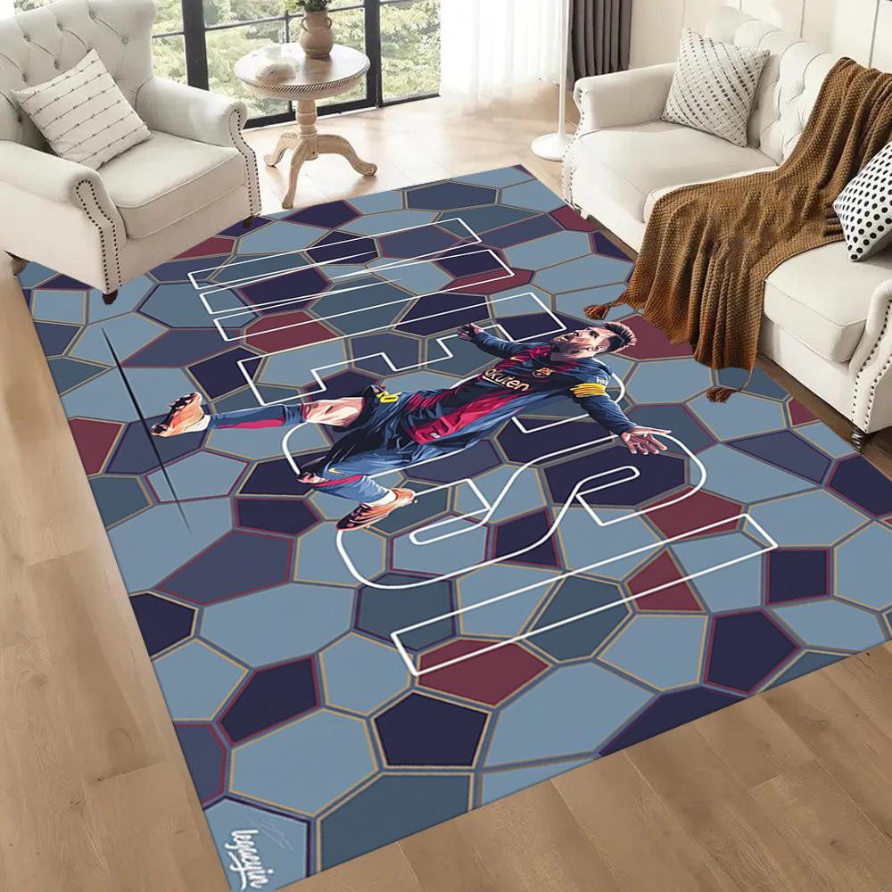 Messi 531 Area Rug Suitable for Dormitory Living Rooms Bedrooms Game Room Antislip Carpet Decorate Offices