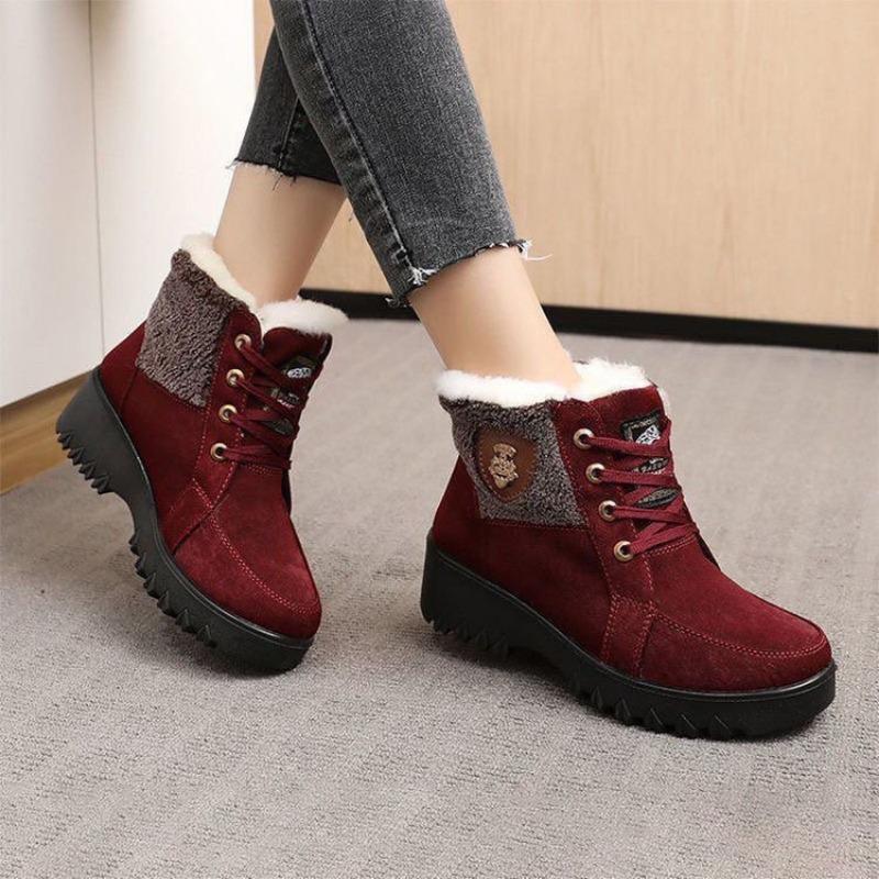 Fashion Trendy Thick Cotton Boots 2024 Winter New Style Thick Bottom Anti Slip and Velvet Warm Cotton Zapatos Mujer Platform Sneakers