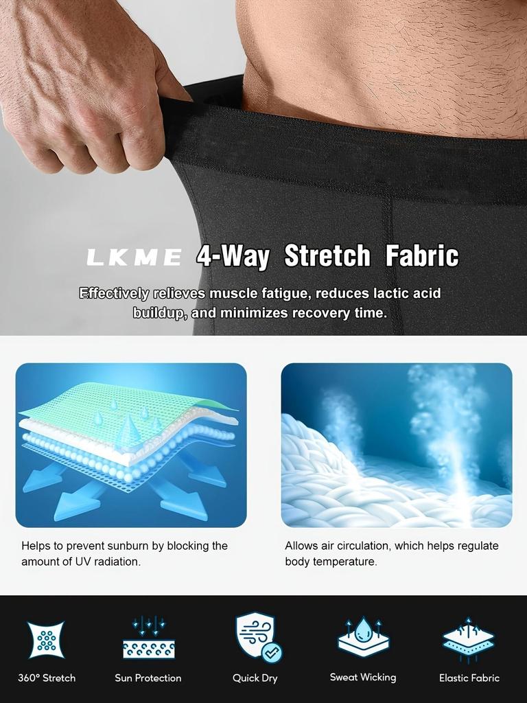 1/2/3/4/5er-Pack Kompressionsshorts für Herren, Performance-Spandex, für Sport, Workout, Laufen, Unterwäsche