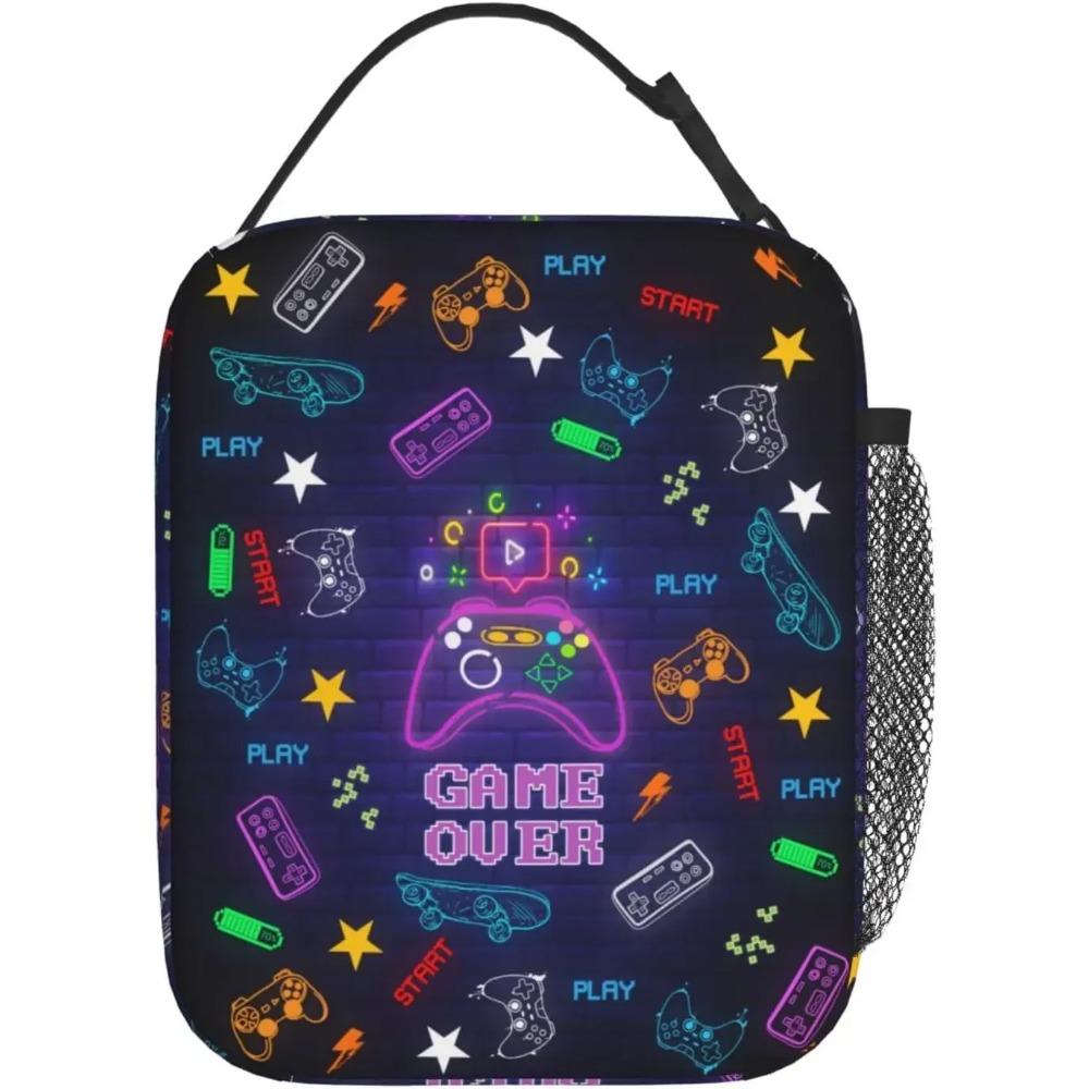 Game Gamer Lunch Box Lunch Bags Insulated Leakproof Lunch Bag for Men Boys Reusable Handbags Thermal Cooler Bento Tote Bag