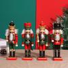 Christmas Decorative Nutcracker Figurine Seasonal Decor 25 Cm Crafts for Centerpiece