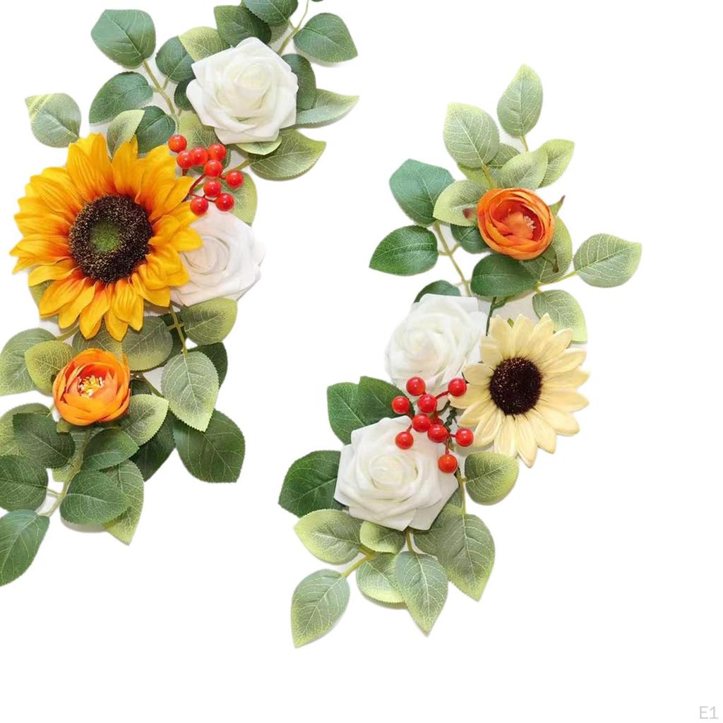 2 Stück Hochzeitsbogen Blumen Künstliche Blumengirlande Modernes Hintergrundkranz Girlande Ecke