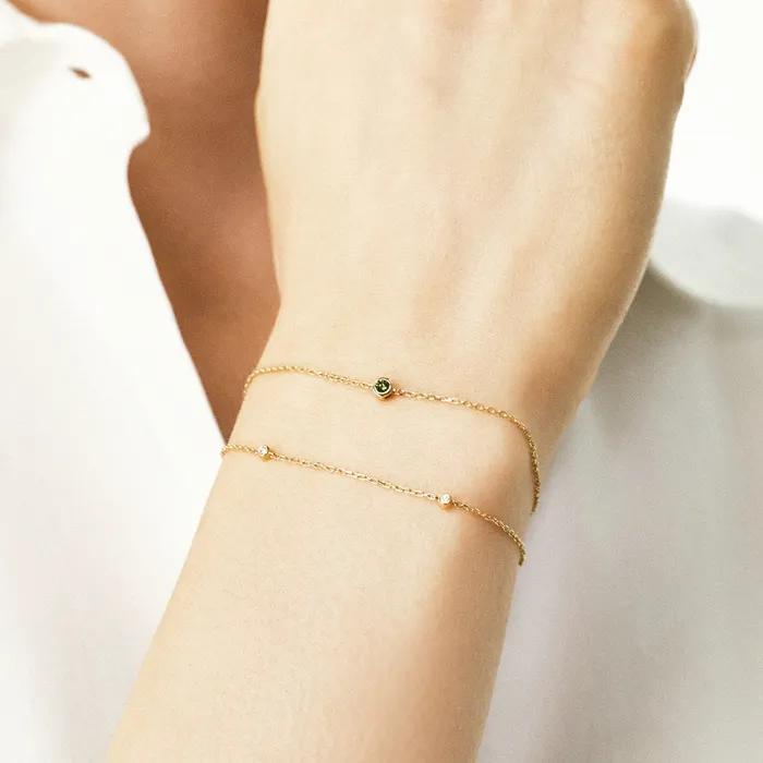 14k Diamond Essential Bezel Bracelet (14k Gold) #LCB03
