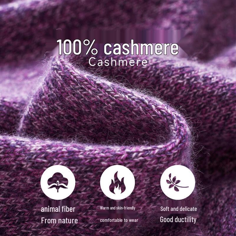 Zhaojun Women's Pure Cashmere Thickened Knitted Cardigan