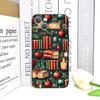 Christmas Decorations Bookshelf Book Print Phone Case for IPhone 16 12 11 14 13 15 Pro Max Mini X XS XR SE2 7 8 Plus Soft Cover