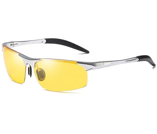 Sports UV Mountain Fishing Polarized Yellow [fortulux] Men's Sunglasses, Polarized, Protection, UV400, Sports, Driving, Lightweight, 28g, Golf,