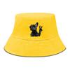 Cool Dog Wear Glasses Print UV Protection Bucket Hat Solid Bucket Hats Man Warm Fisherman Ideal Choice For Hiking Summer Hat