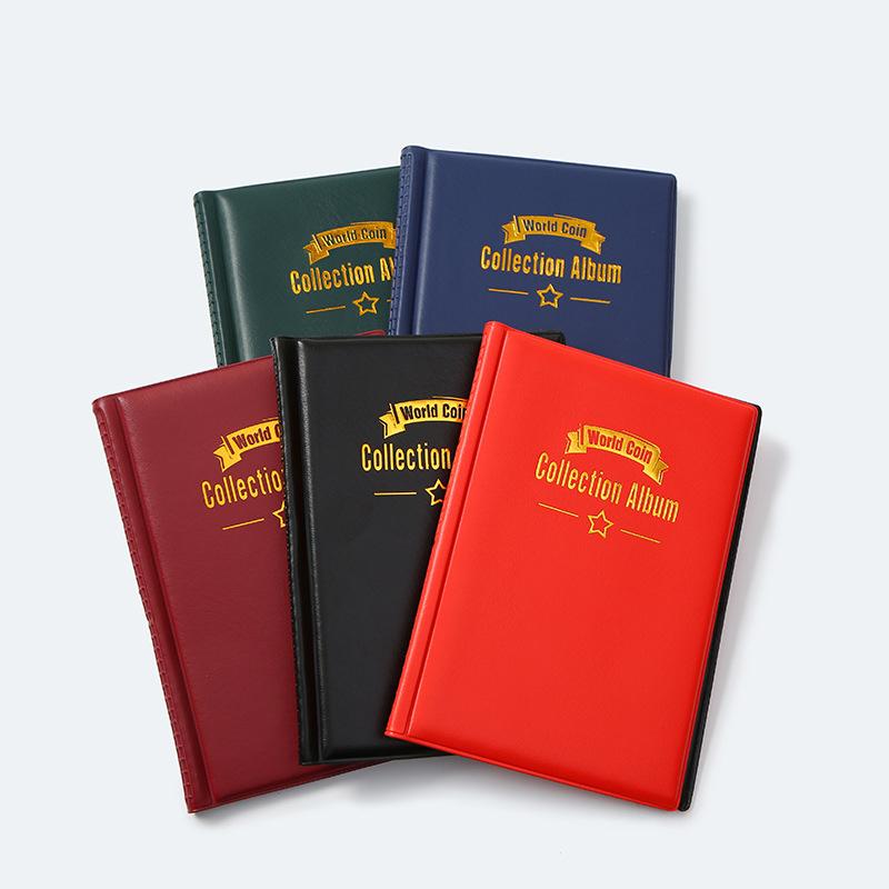 Kniha na sbírku mincí se 120 kapsami 10 stran Držák na sbírku mincí Album Organizér na pamětní mince Úložný prostor