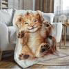 Coperta artistica scialle con stampa animale leone carino oversize - Morbida coperta multiuso per tutte le stagioni per divano, letto, pisolino in ufficio e regalo