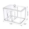 Acrylic Cotton Swab Storage Box with Cover Cosmetic Stand Tampon Organizer Dispenser  Bathroom