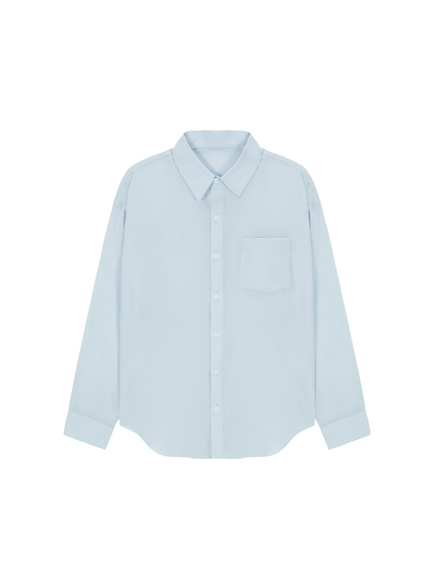 Salad Basket Sheer Cotton Shirt - Blue Free