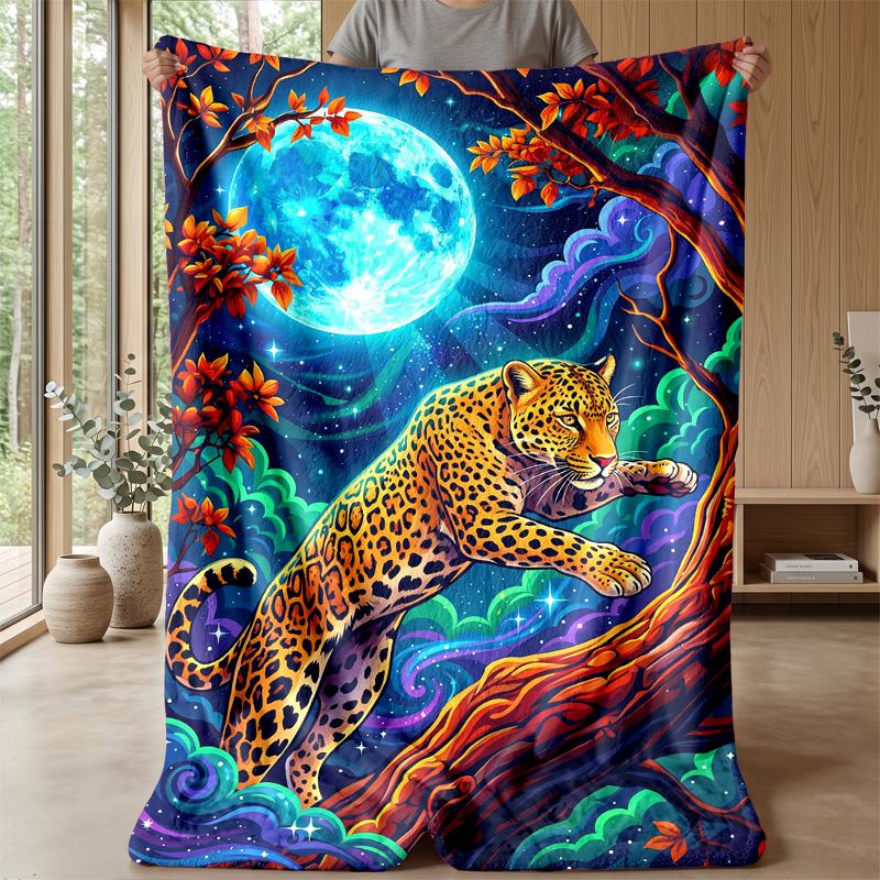 Lion s Majesty in Art Theme blanket Lightweight Warm Flannel Blanket Decorative Throw Blanket for Home Decoration