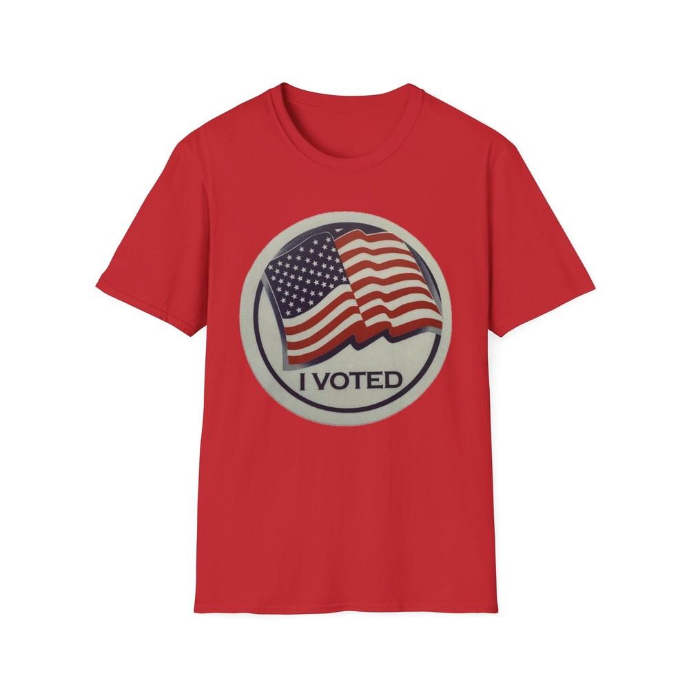 I Voted Large t-shirt, Political Voting , Election Day Decal, Activist Unisex T-Shirt XXXL