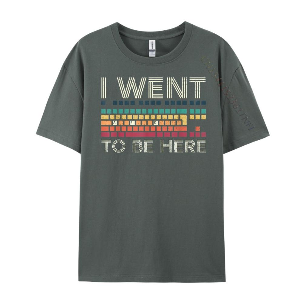 Lustiges PC-Gamer Ich war AFK, um hier zu sein Weg von der Tastatur Rot und Schwarz Grafik T-Shirt für Erwachsene Frühling Herrenbekleidung Angebote