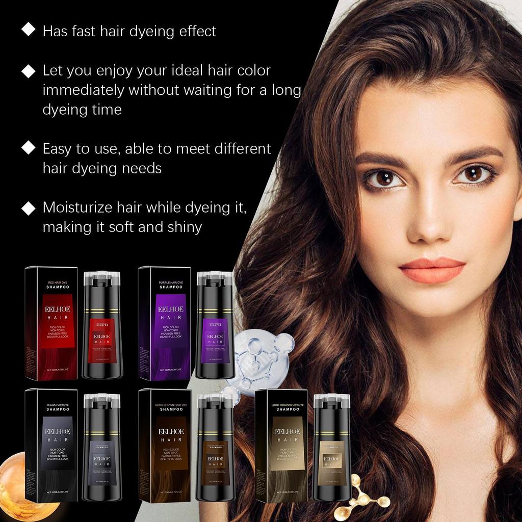 EELHOE Plant Extract Multi-Color Hair Shampoo - Nourishing, Easy-to-Use, Vibrant Colors