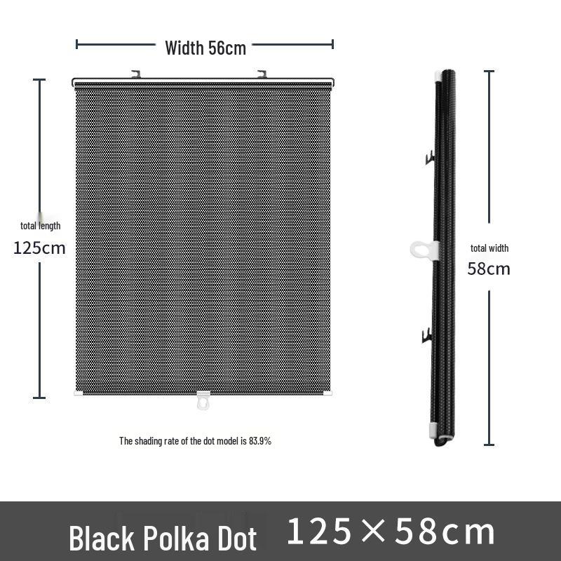 Retractable Car Sunshade & Household Roller Blind for Windows and Balconies