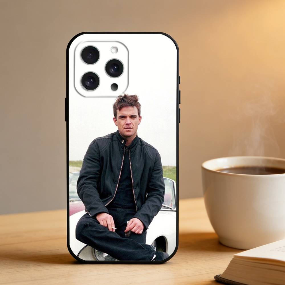 Singer R-Robbie W-Williams Phone Case For iPhone 16,15,14,13,12,17,Pro Max,Plus Silicone Black Case