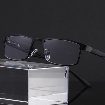 Business-Lesebrille mit Anti-Blaulicht-Rahmen aus Titanlegierung, Hyperopie, Presbyopie, Korrekturbrille