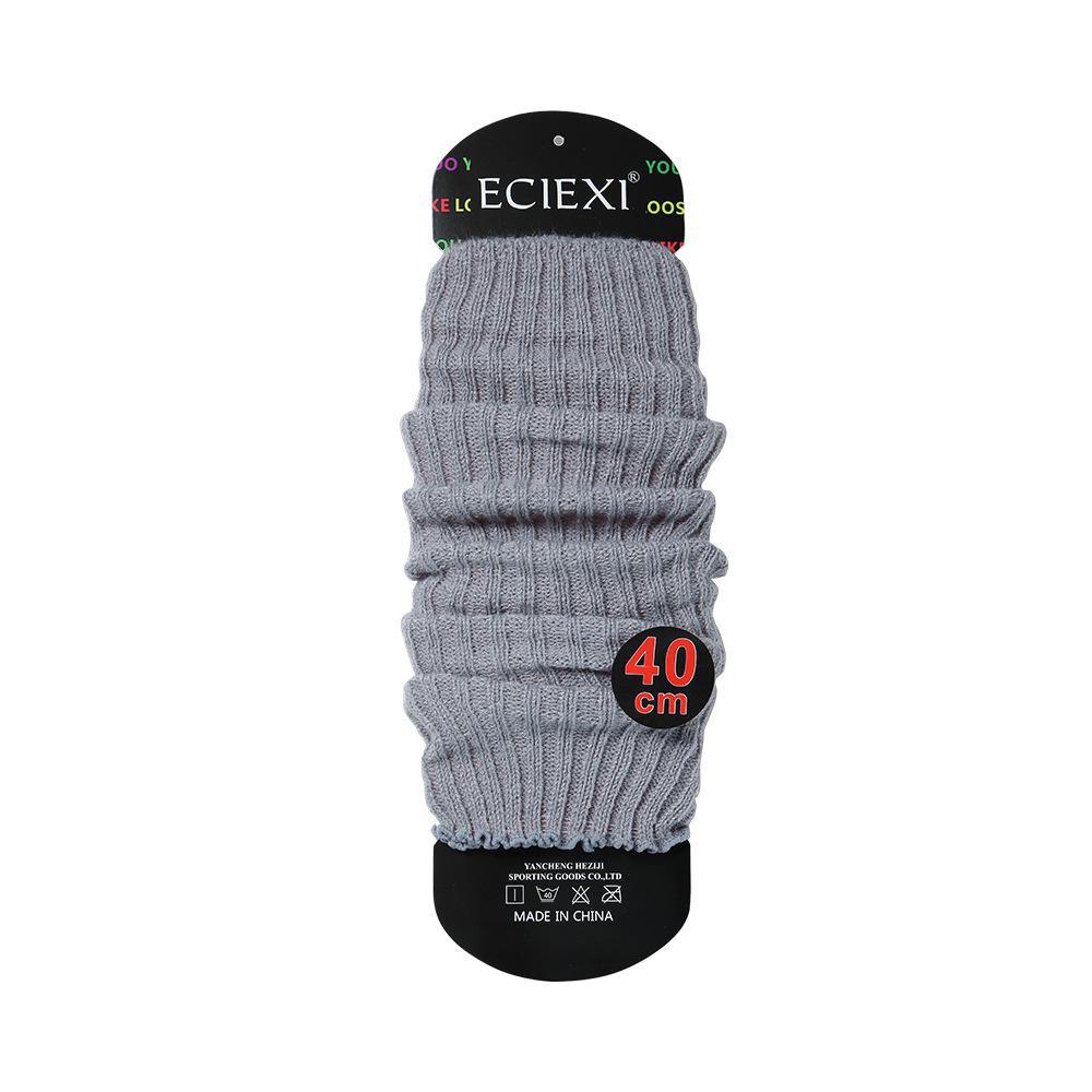 Women's White Knitted Lolita College Style Calf-Length Socks – Warm Spring/Summer Pile Design