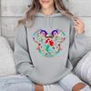 Disney Parent-child Outfits for Girls, Little Mermaid Printed Women's Multi-color Hoodie, Casual Sportswear, Loose Top