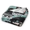 Cute Anime Muichiro Tokito Flannel Fleece Blanket Lightweight Blanket Soft Warm Cozy Fuzzy Throw Blankets for Travel Work School