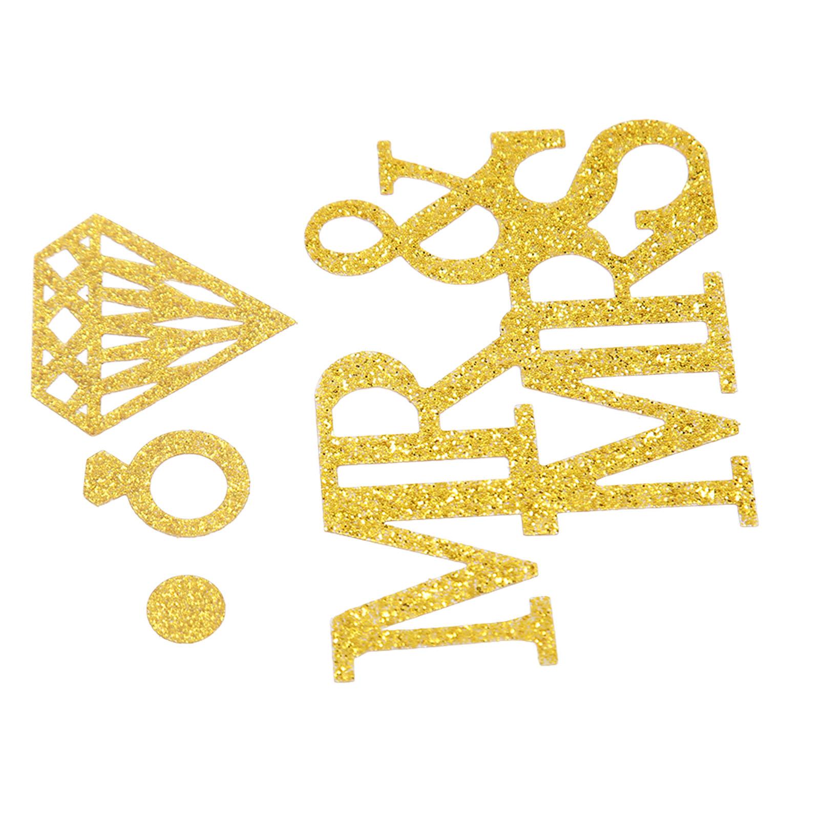

4 Pack Golden Confetti Plastic and Resin Easy Fixation Party Table Confetti Decoration for Boys Girl Birthday Party