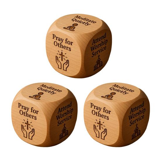 Wooden Quilting Decision Dice Office Stress-Relief Dice Funny Desk Work Dice Handmade Gag Gifts