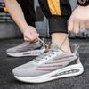 Herrenschuhe neue atmungsaktive dünne Fly-Woven Lauf-Freizeitschuhe dicksohlige stoßdämpfende Luftpolsterung modische vielseitige Lauf-Sportschuhe