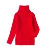 1-6 Years Kids Turtleneck Solid Color Sweater Long Sleeve Top