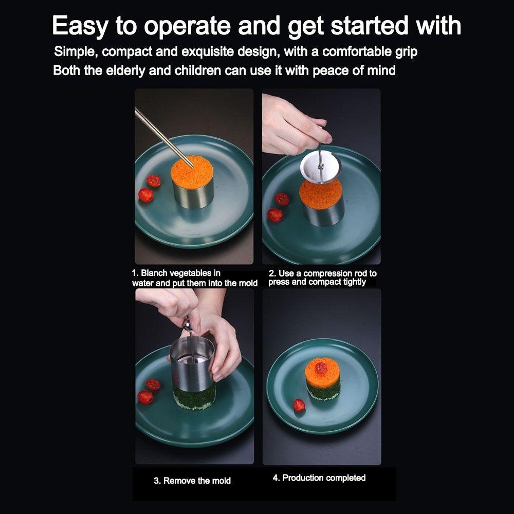 Non Stick Food Mold Stainless Steel Cold Dish Molds Tools New Rice Ball Mold