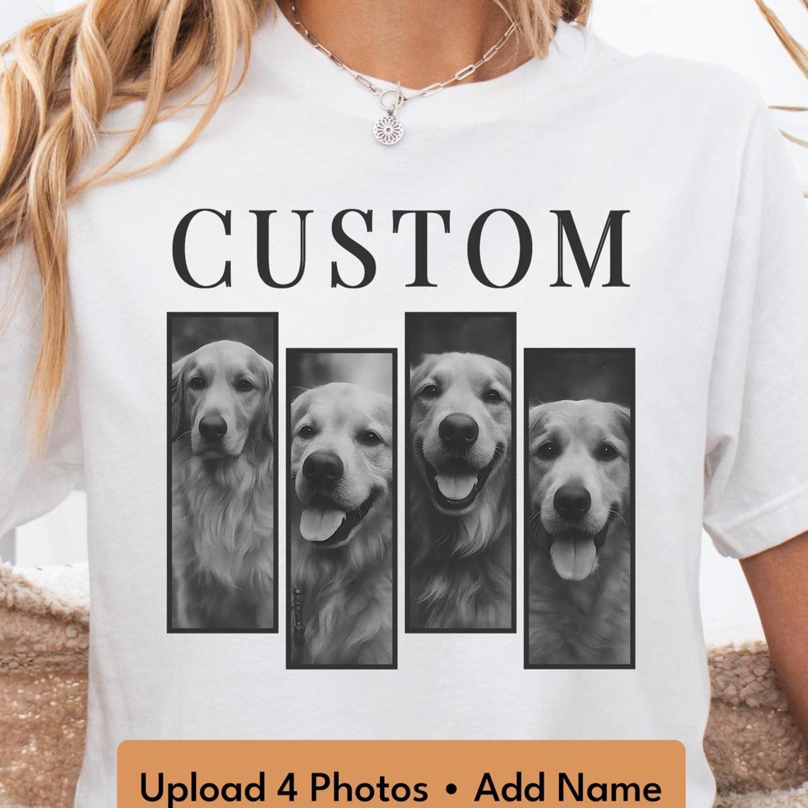 Custom Vintage Pet Photo Shirt: Personalized Dog Mom/Dad Gift S