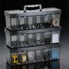 Clear Plastic Tool Box With Handle And Multiple Dividers Clear Parts Organizers For Industrial Parts And DIY Projects