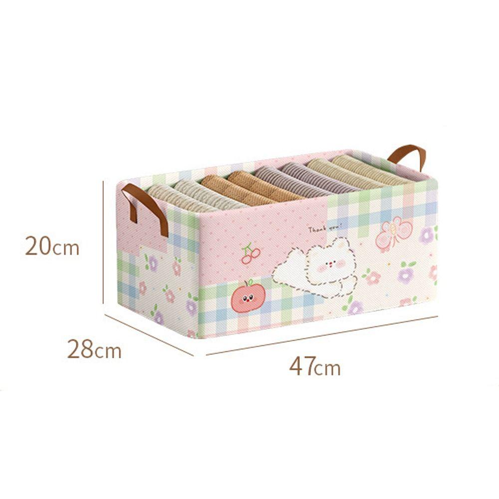 New Cute Cartoon Printed Clothes Storage Box Portable Foldable Closet Organizer Bag Multi-function Wardrobe Organizer Household