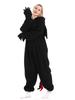 Black & White Dragon Cartoon Onesie Pajamas, Couple Style, Medium-Thick, Plus Size Homewear.