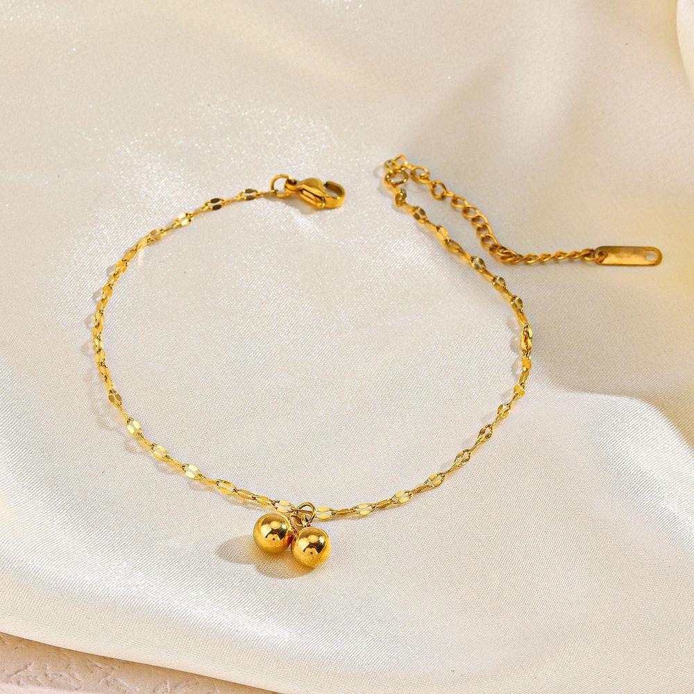 

Ramos Stylish stainless steel set for women Gold ball pendant necklace bracelet party gift