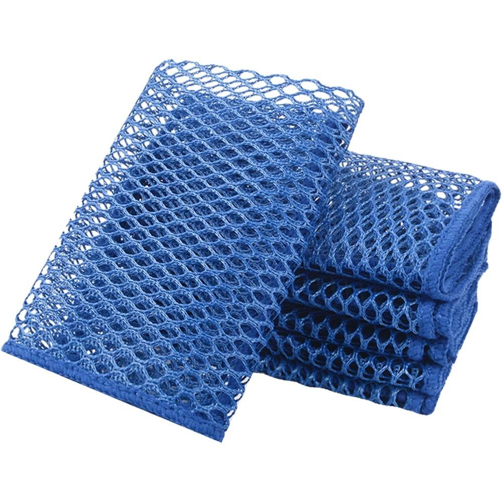 

Netted Dish Cloths for Washing Dishes No Odor Dishes Scrubber for Kitchen-Fast Drying and Easy to Clean Mesh Dish Cloth 6 Pack 12Inch x12Inch Blue 6PCS