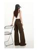 Women's Trendy Cotton Micro-Flare Casual Jeans with Patch Pockets and Deconstructed Design