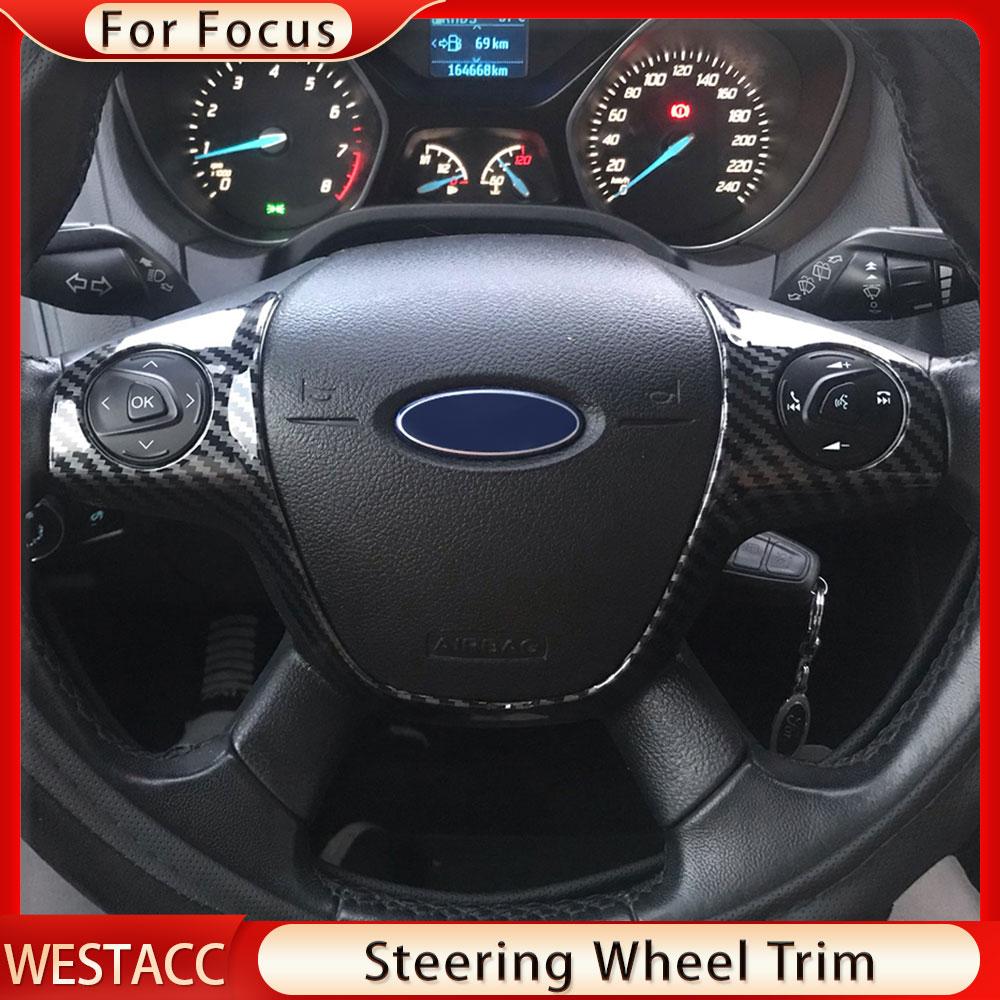 Auto-Lenkrad-Panel-Trim-Abdeckung Dekoration Aufkleber für Ford Focus 3 MK3 Limousine Fließheck Kuga Escape 2012 - 2014
