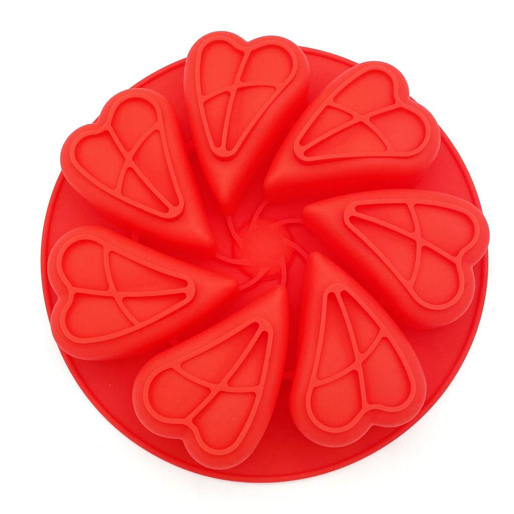 Scone Cake Baking Pan Flower Heart Chocolate Silicone Mold Candy Moulds Dessert Cheesecake Truffle Caramels Jelly Brown